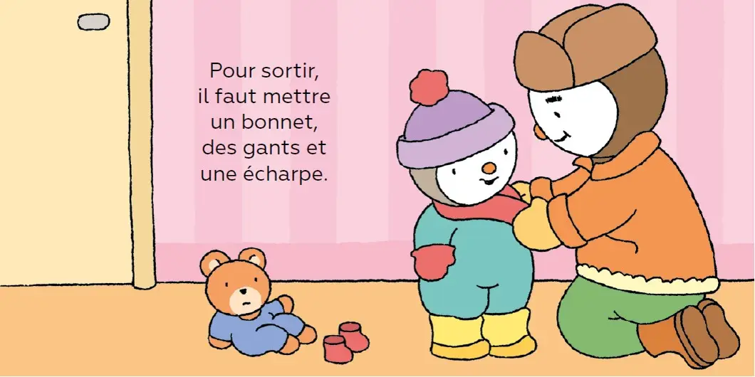 Bébé T'choupi découvre la neige - Dès 6 mois - Livre d'éveil - 9782092491867 - page-interieure2