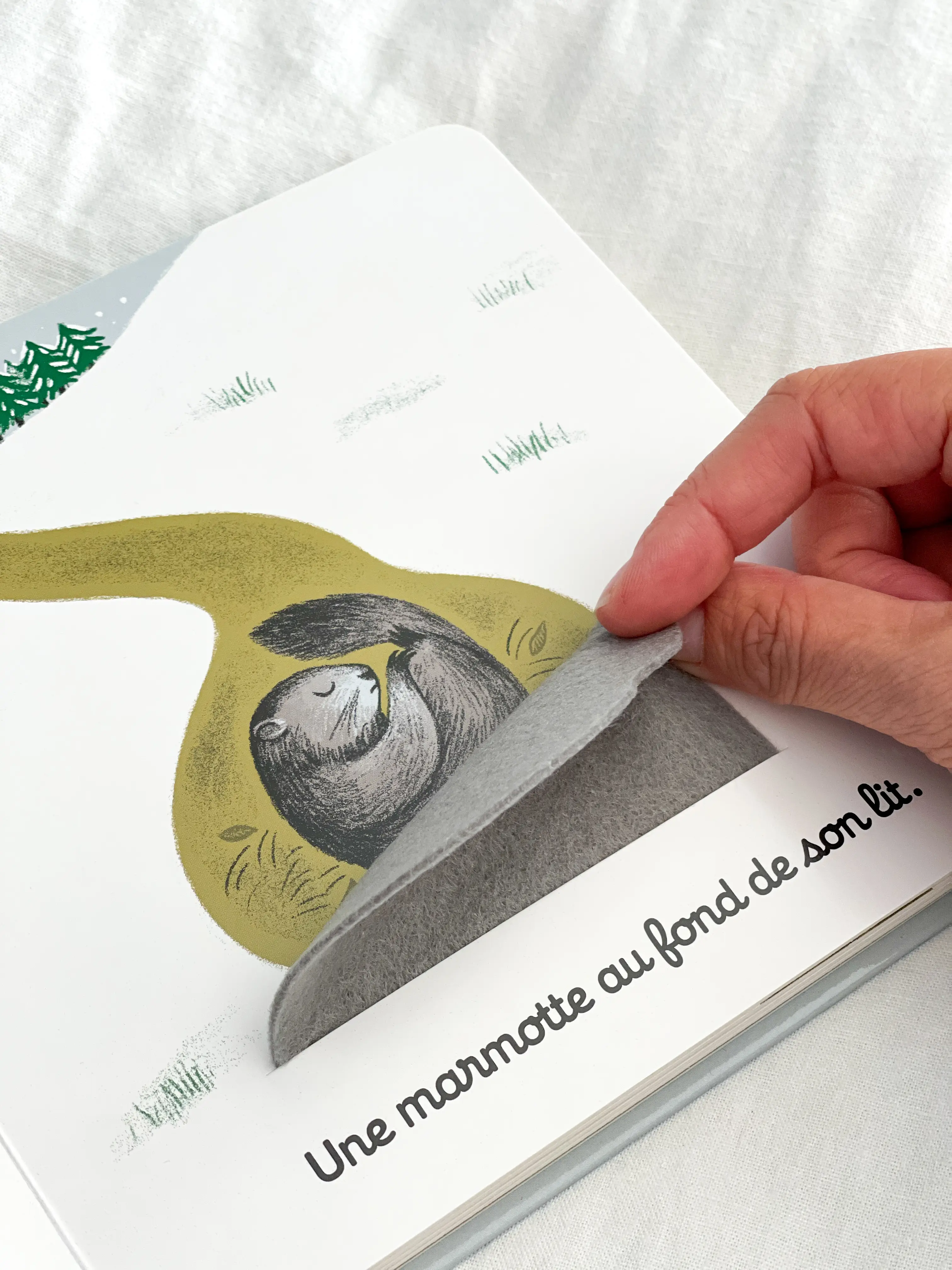 On se cache dans la neige - Livre d'éveil à toucher - dès 6 mois  - Livre d'éveil - 9782092492338 - page-intérieure2