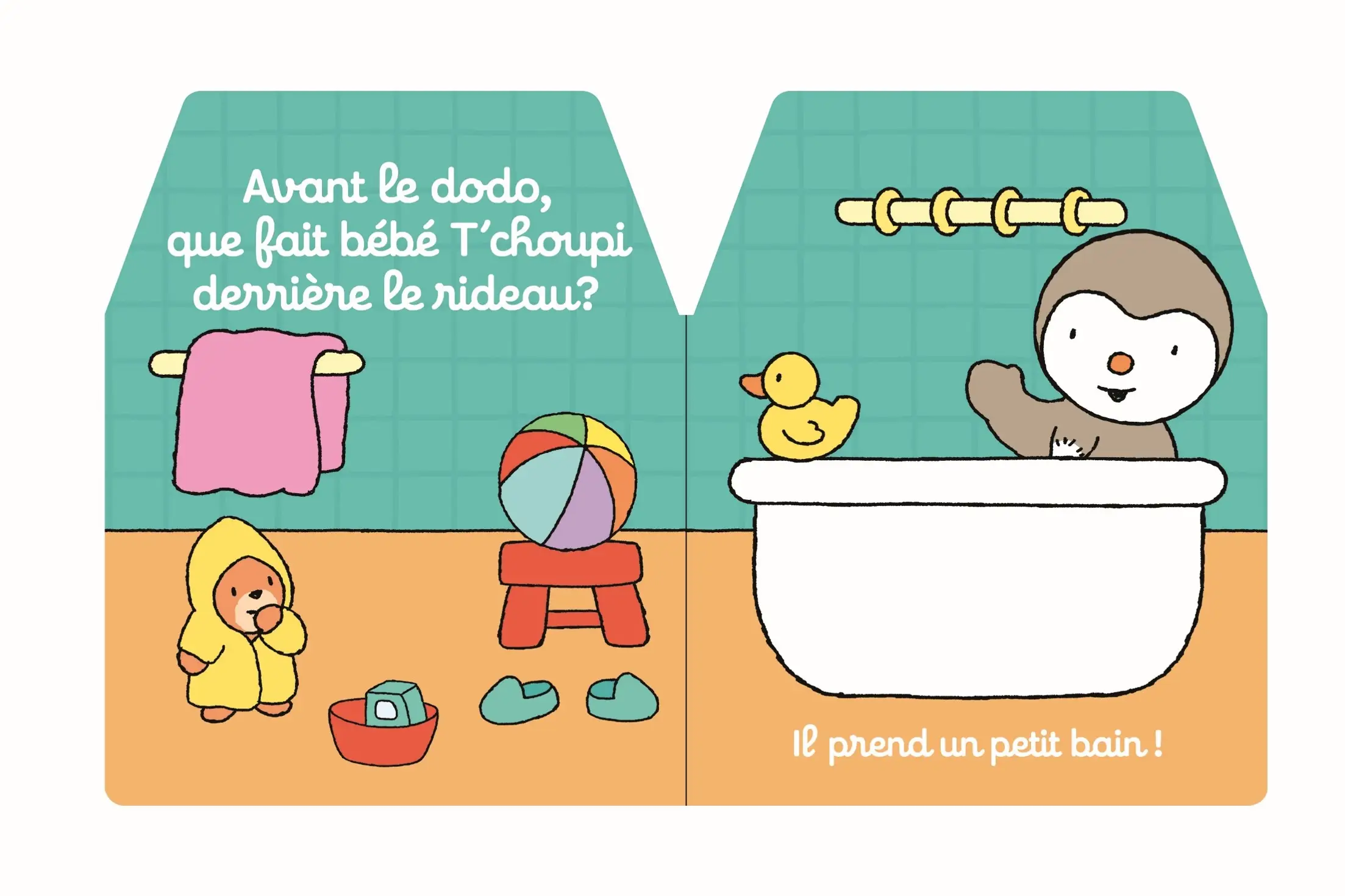 Bébé T'choupi - Bonne nuit ! - livre coucou/caché - Dès 6 mois - Livre d'éveil - 9782092492529 - page intérieure2