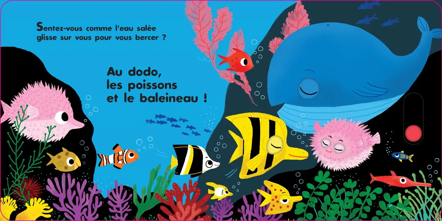 Au dodo - les amis de la mer - Livre animé Dès 6 mois - Pour accompagner le rituel du coucher des bébés - Livre d'éveil - 9782092493816 - page-interieure2