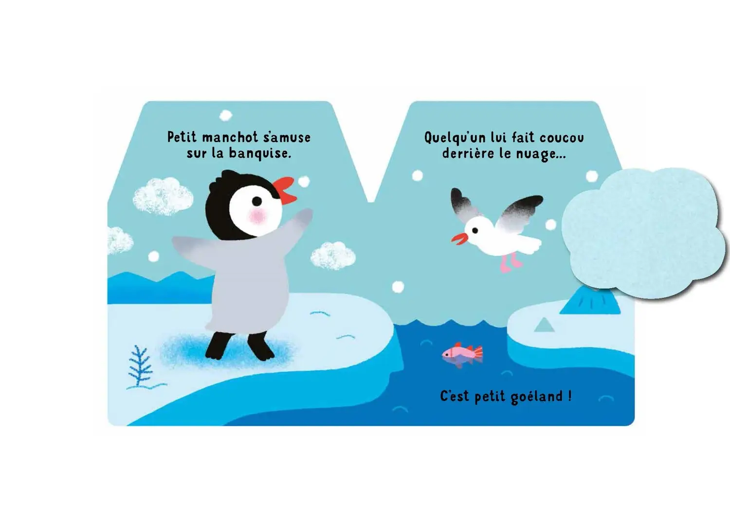 Cache-cache petit manchot - Livre d'éveil -  Dès 6 mois - Livre d'éveil - 9782092495100 - page-interieure2