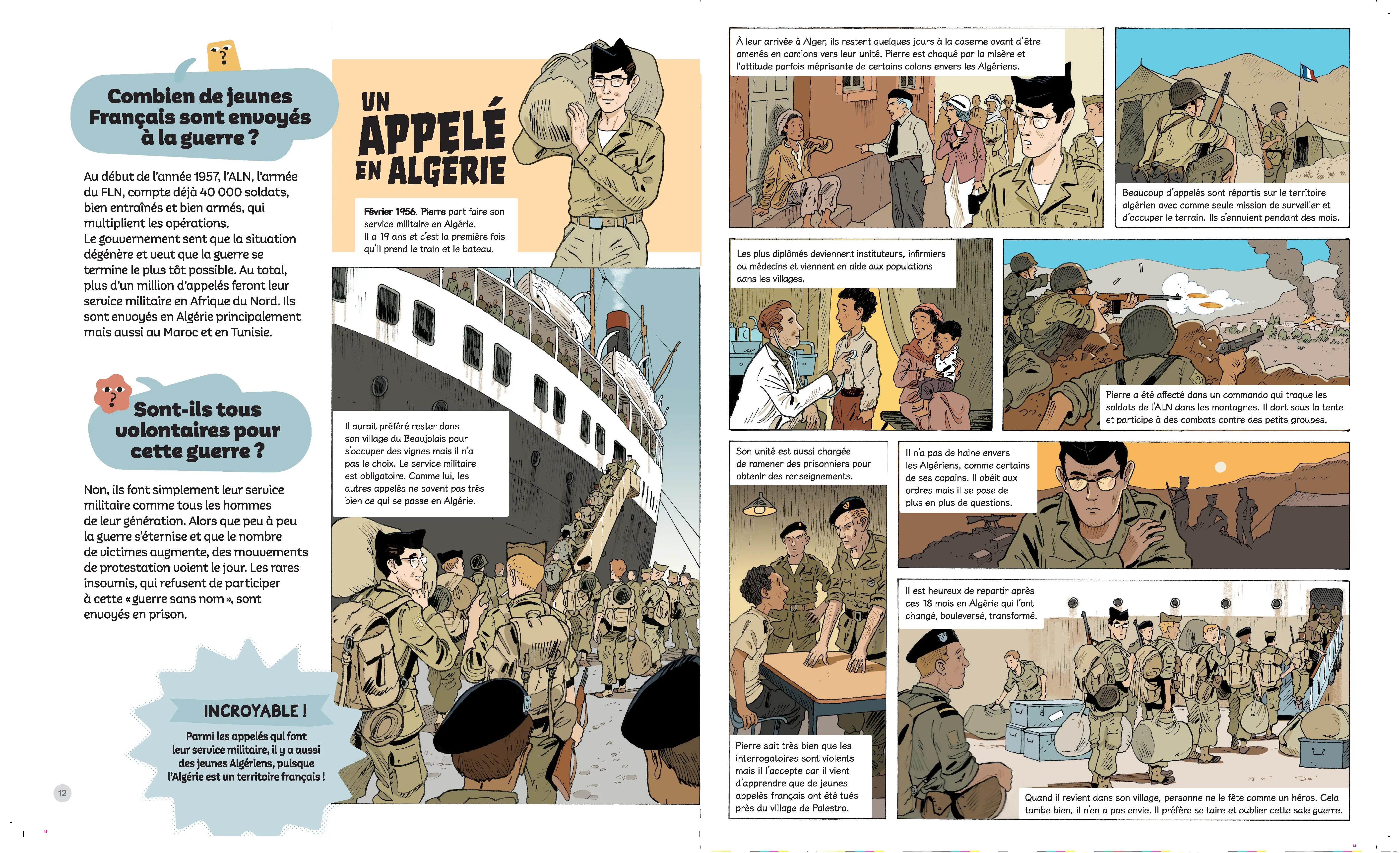 La guerre d'Algérie - Questions / Réponses - Dès 7 ans - Livre documentaire - 9782092495261 - page-intérieure2