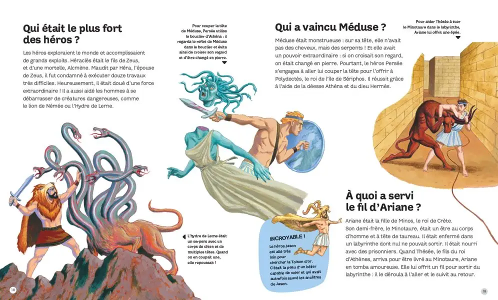 La mythologie grecque - Questions/Réponses - doc dès 7 ans - Livre documentaire - 9782092495513 - page-interieure2