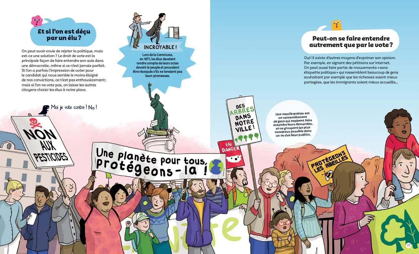Les élections - Questions/Réponses pour entrer dans les coulisses des élections - doc dès 7 ans - Livre documentaire - 9782092495537 - page-interieure2