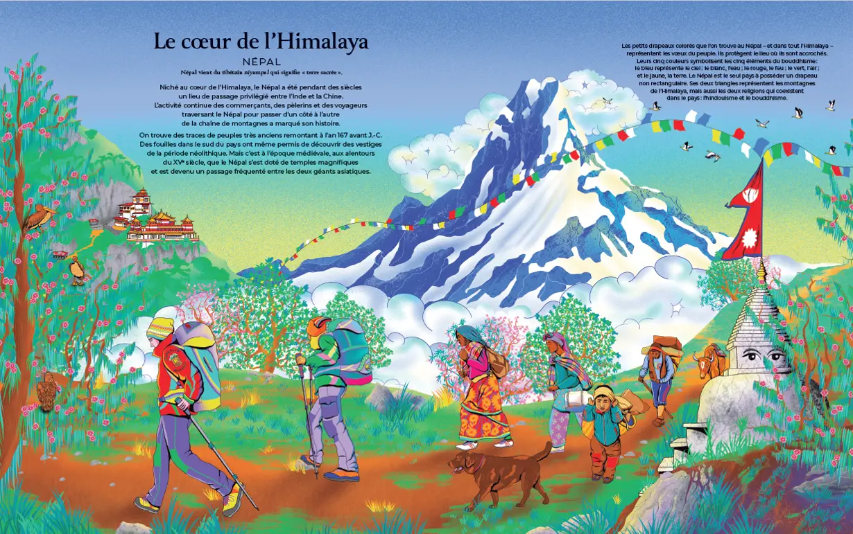 Himalaya - Les montagnes qui touchent le ciel  - Grand Album Documentaire - Dès 7 ans - Livre documentaire - 9782092495971 - page-intérieure2