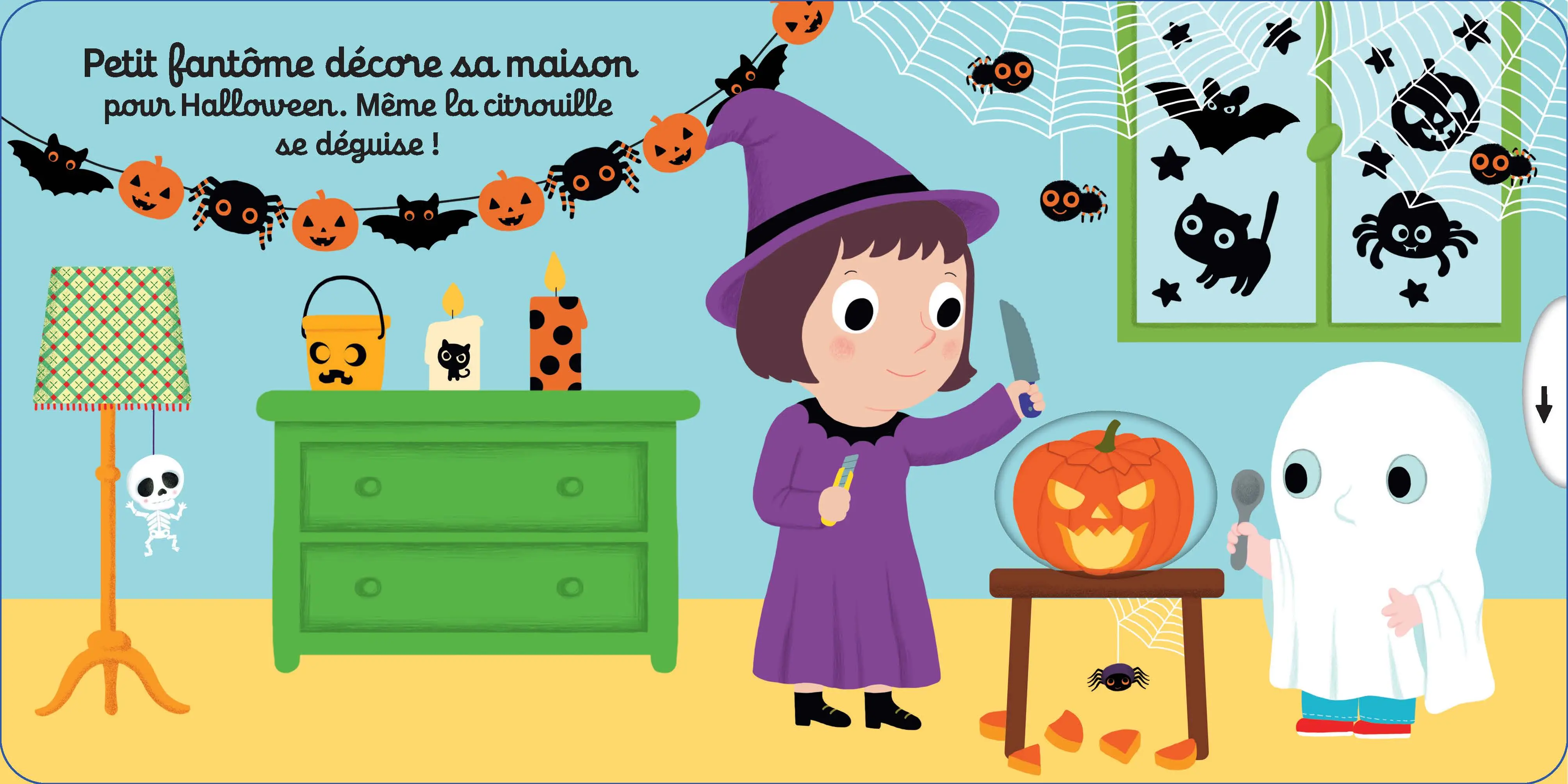 Joyeux Halloween petit fantôme - Histoire animée Kididoc, dès 1 an - Livre documentaire - 9782092497791 - page-intérieure2