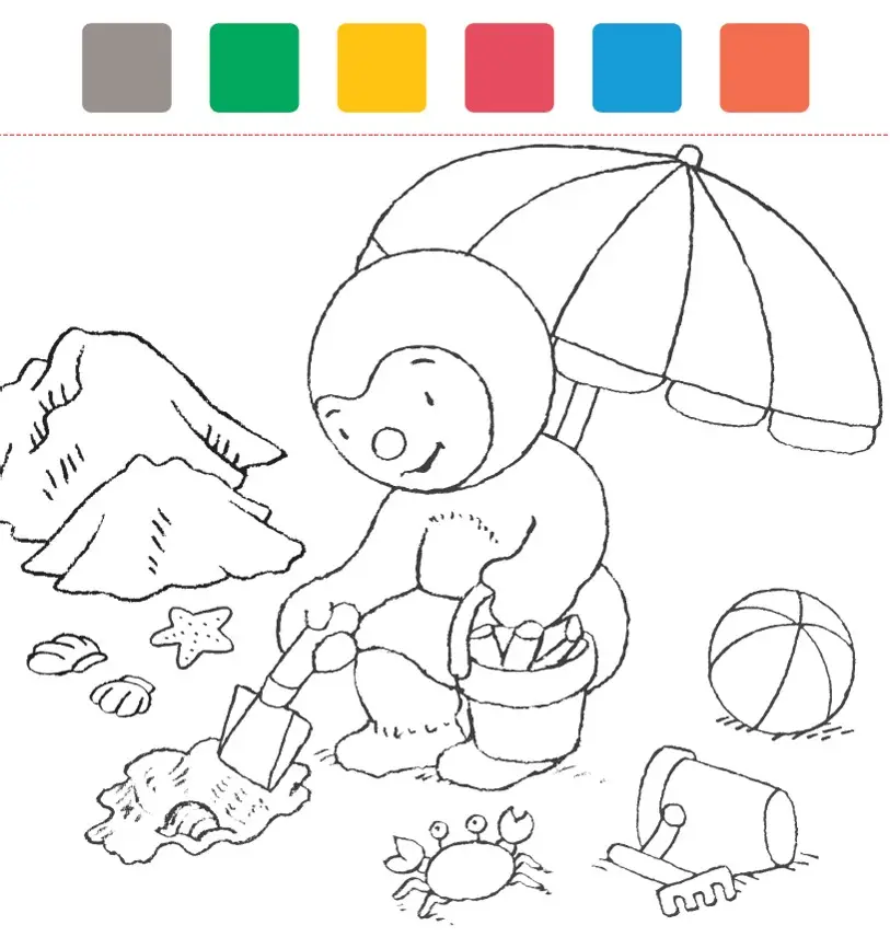 Les mercredis de T'choupi - Peinture à l'eau : 8 tableaux à peindre sur le thème des vacances - Dès 3 ans - Cahier d'activités - 9782092497913 - page-interieure2