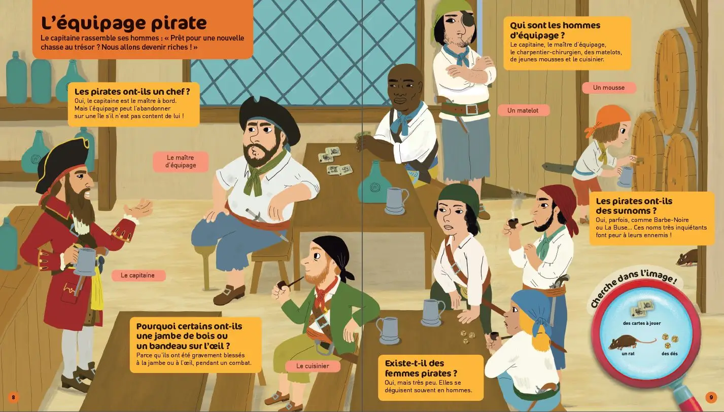 La vie des pirates - Questions/Réponses - doc dès 5 ans - Livre documentaire - 9782092551721 - page-interieure2