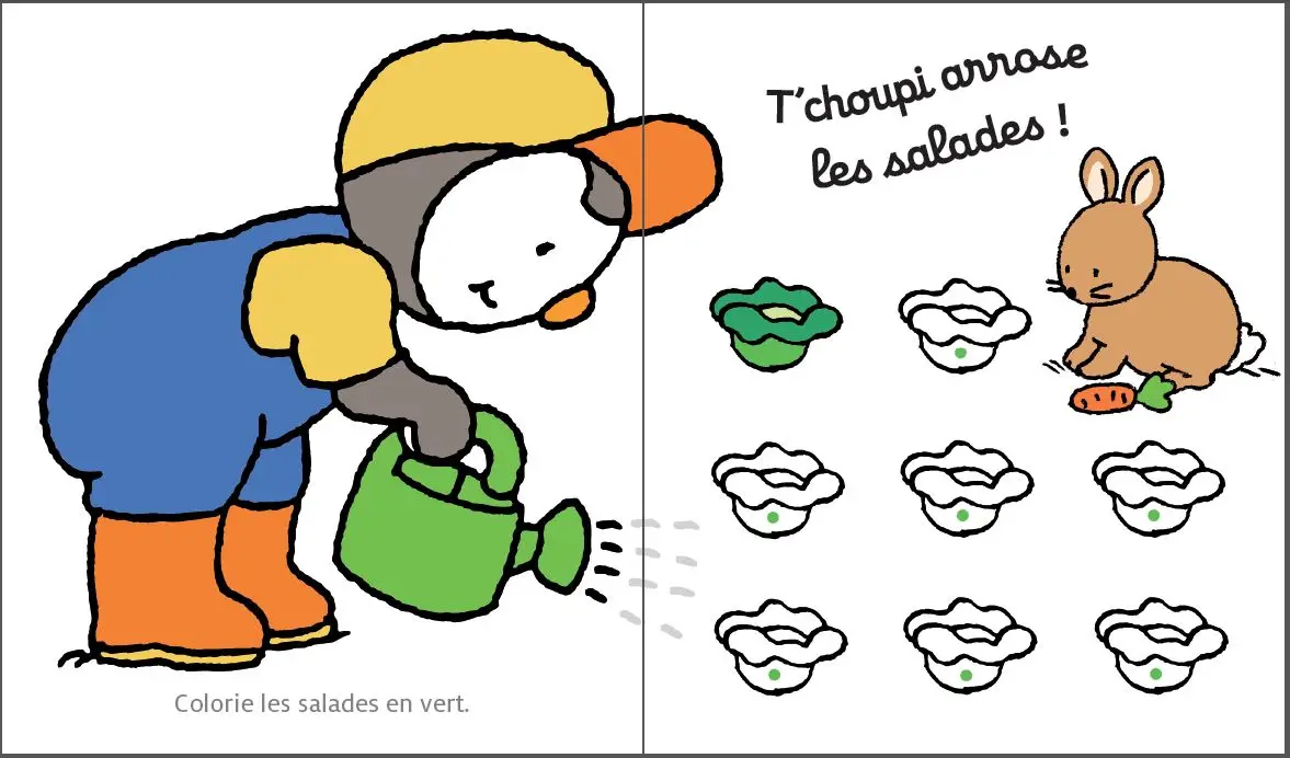 Mon gros cahier de coloriages et dessins T'choupi - Colorier et développer les gestes graphiques avec T'choupi Dès 2 ans - Cahier d'activités - 9782092559321 - page-interieure2
