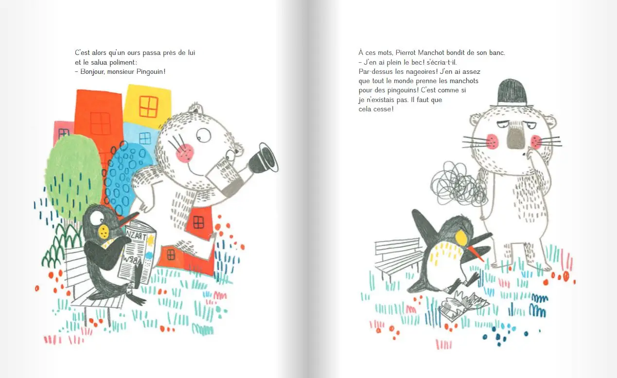 Le manchot qui en avait marre d'être pris pour un pingouin - Un livre drôle pour apprendre à différencier les animaux - Dès 3 ans  - Album(s) - 9782092563991 - page-interieure2