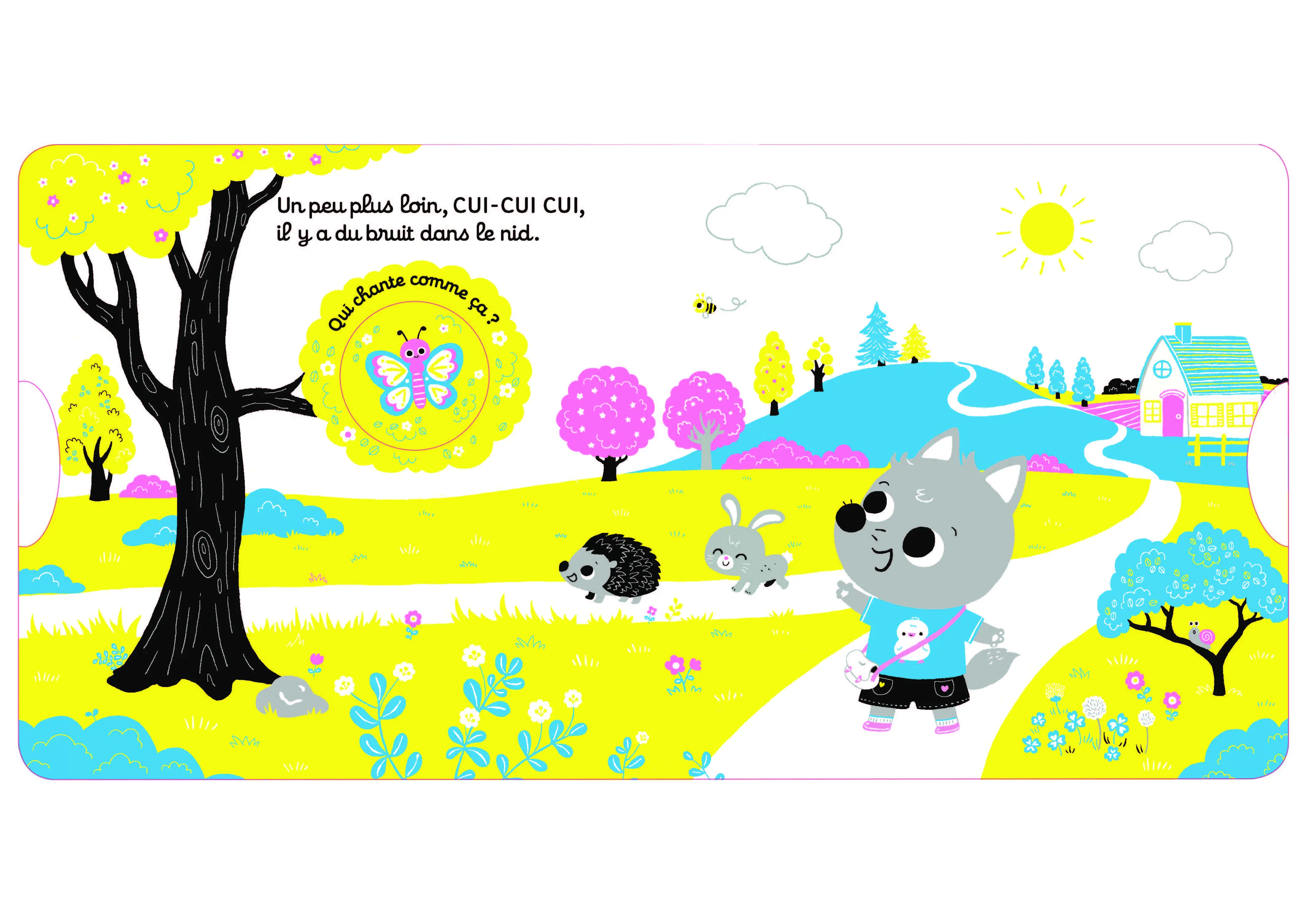 Bébé Loup - Qui fait du bruit - Livre jeu dès 15 mois - Livre d'éveil - 9782092589199 - page-interieure2