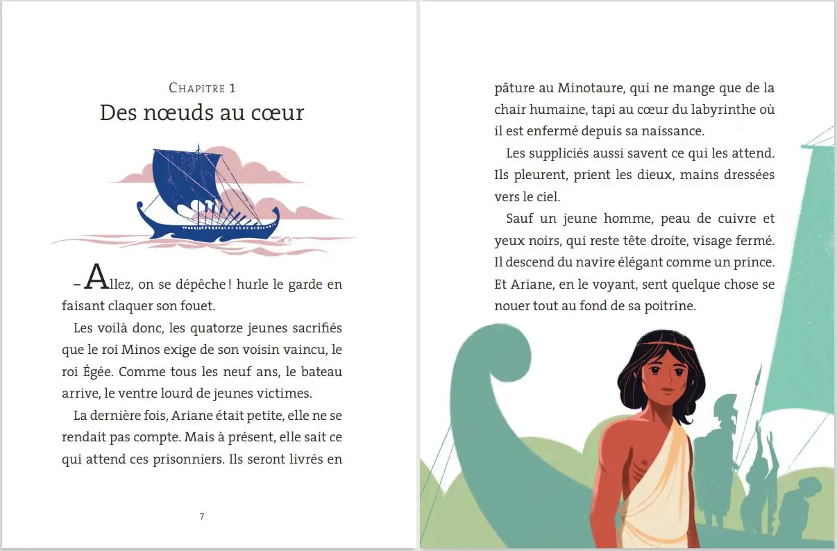 Ariane et le défi du labyrinthe -  Roman mythologie - Dès 7 ans - Roman - 9782092589632 - page-intérieure2