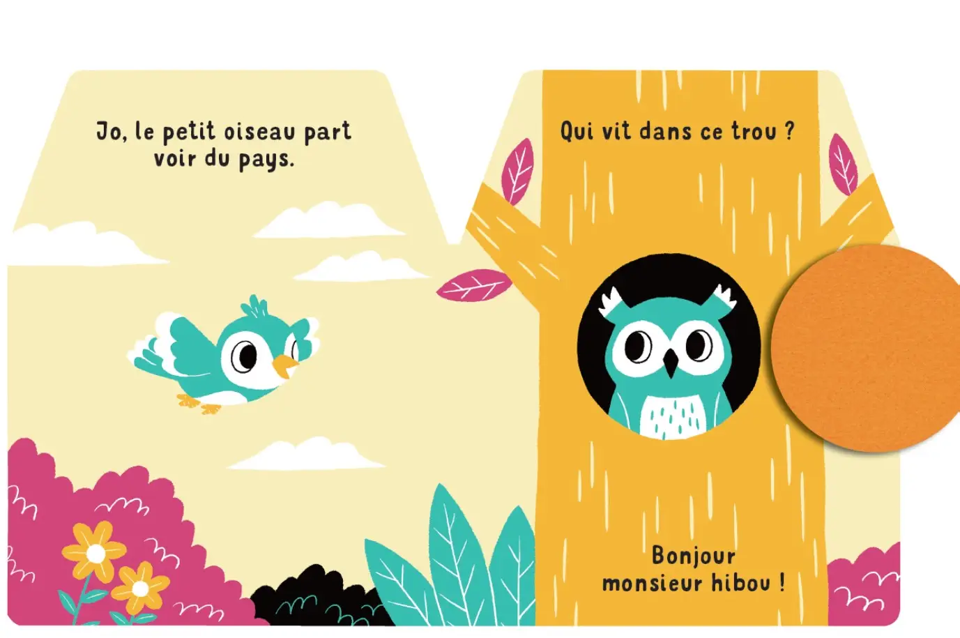 Cache-cache petit oiseau - Livre matière - éveil -  Dès 6 mois - Livre d'éveil - 9782092592113 - page intérieure2