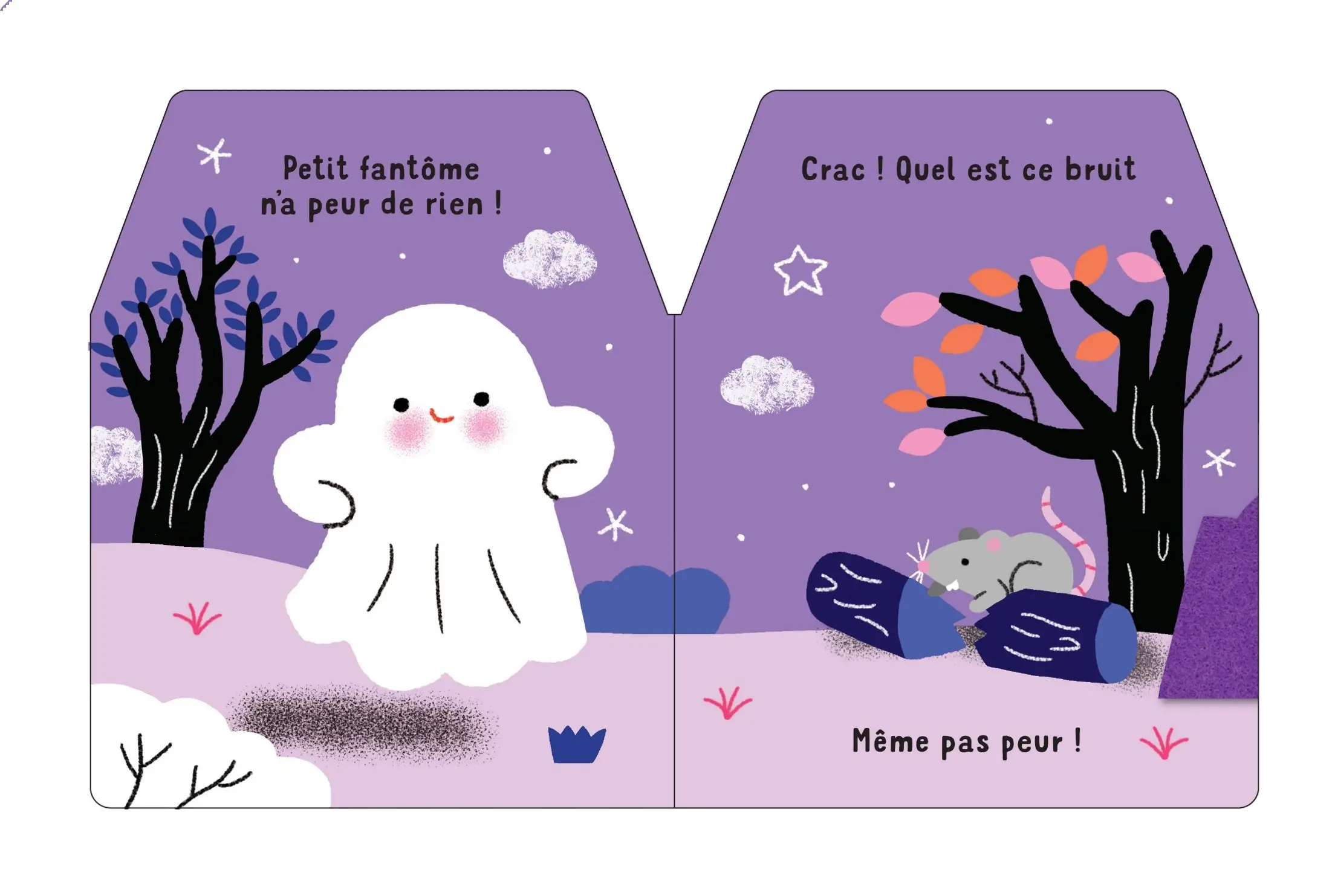 Cache-cache petit fantôme - Livre matière - éveil -  Dès 6 mois - Livre d'éveil - 9782092592137 - page intérieure2