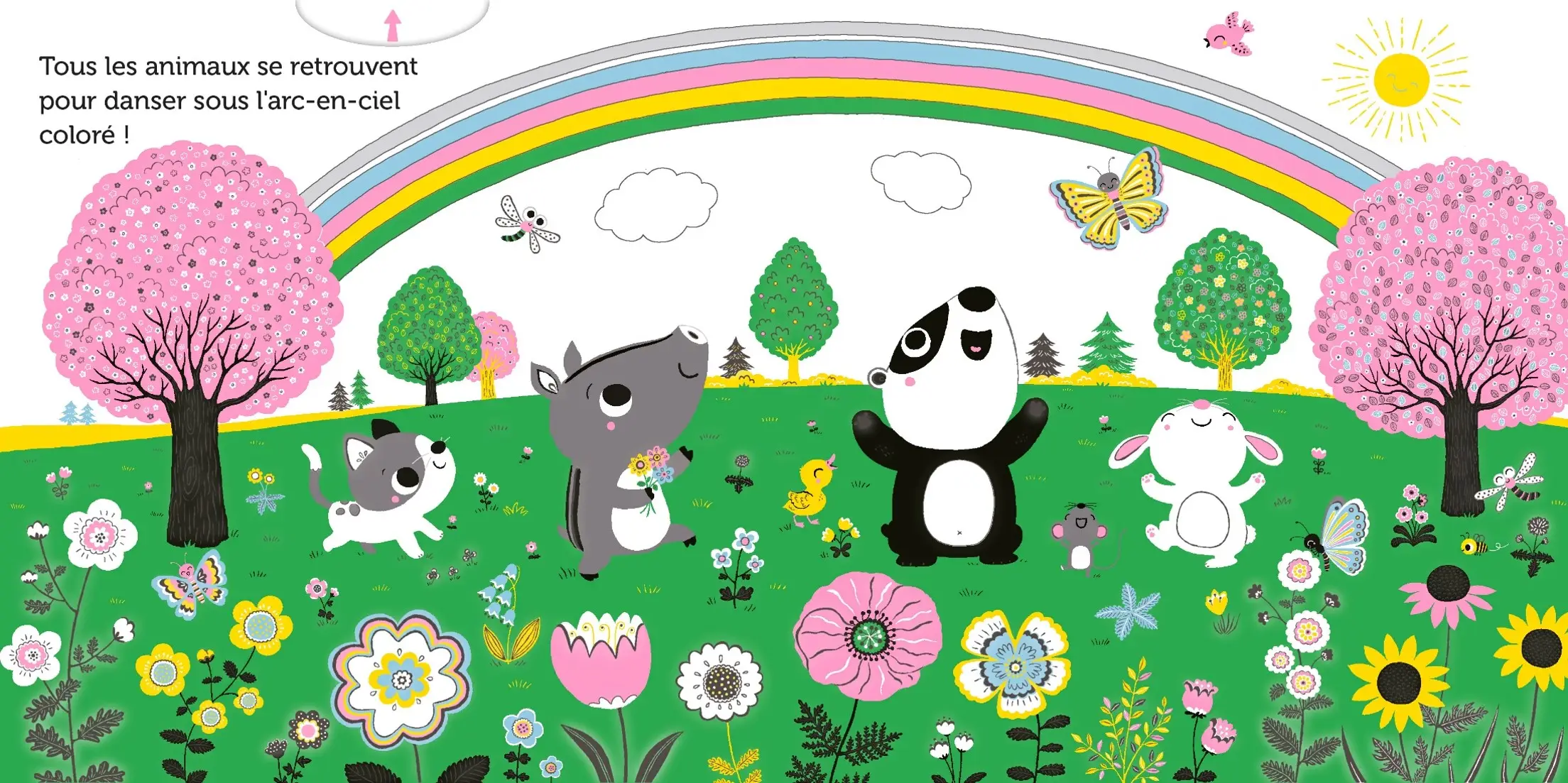 Promenade sous la pluie - livre d'éveil animé, pour les bébés dès 6 mois - Livre d'éveil - 9782092592731 - page intérieure2
