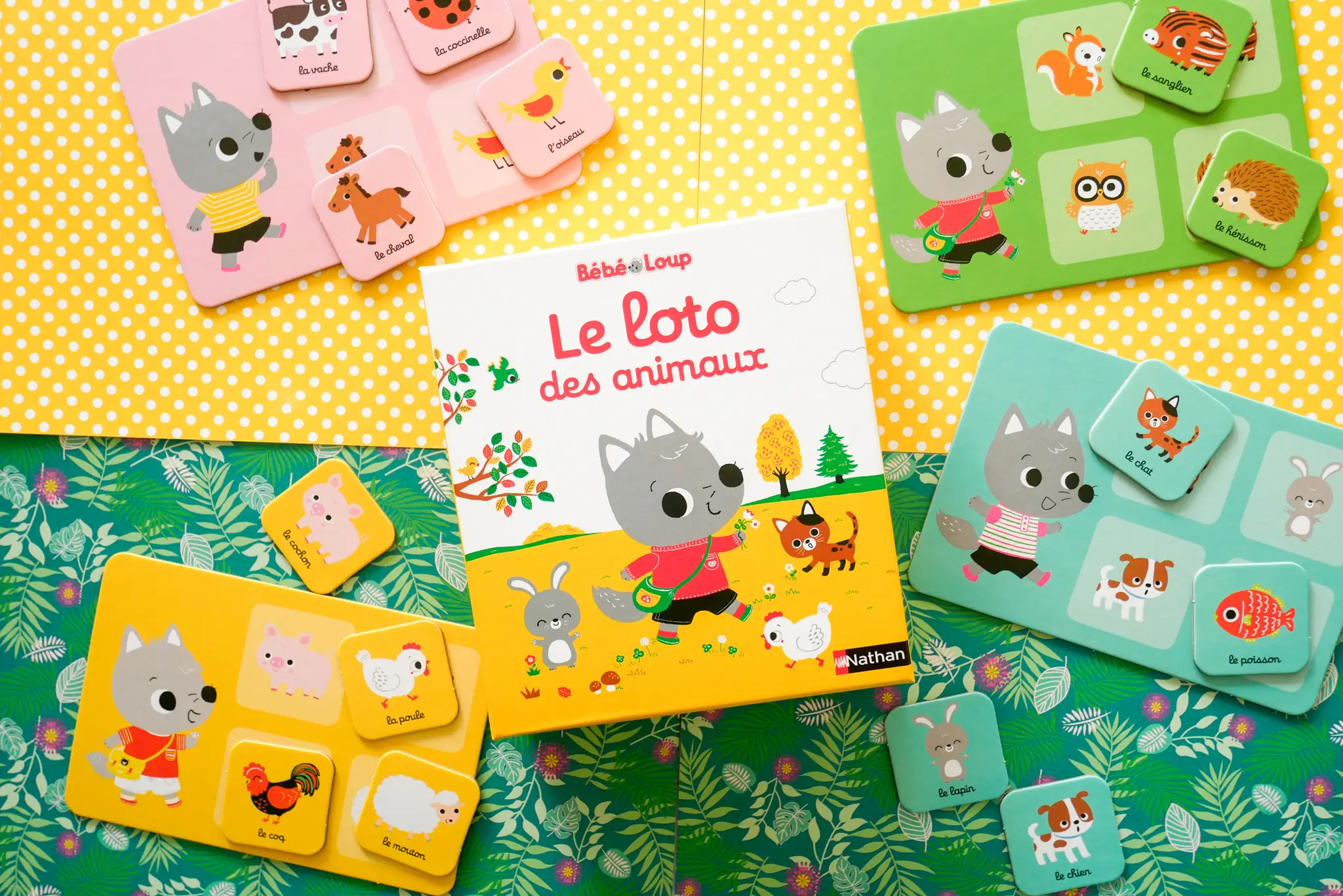 Bébé loup - Le loto des animaux - Jeu d'éveil - Dès 2 ans - Coffret - 9782092593738 - page-intérieure2