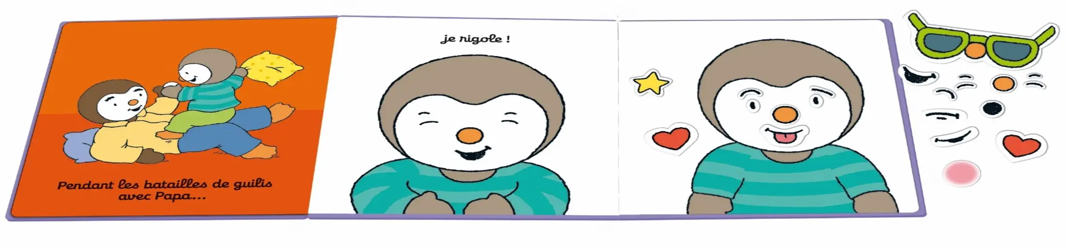Non ! Youpi ! Toutes les émotions de T'choupi - Livre interactif avec des magnets - Dès 3 ans  - Livre d'éveil - 9782092595565 - page intérieure2