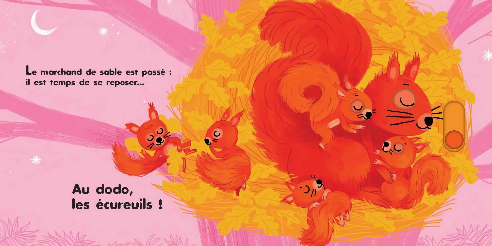 Au dodo - les amis de la forêt - Livre animé Dès 6 mois - Pour accompagner le rituel du coucher des bébés - Livre d'éveil - 9782092595817 - page intérieure2