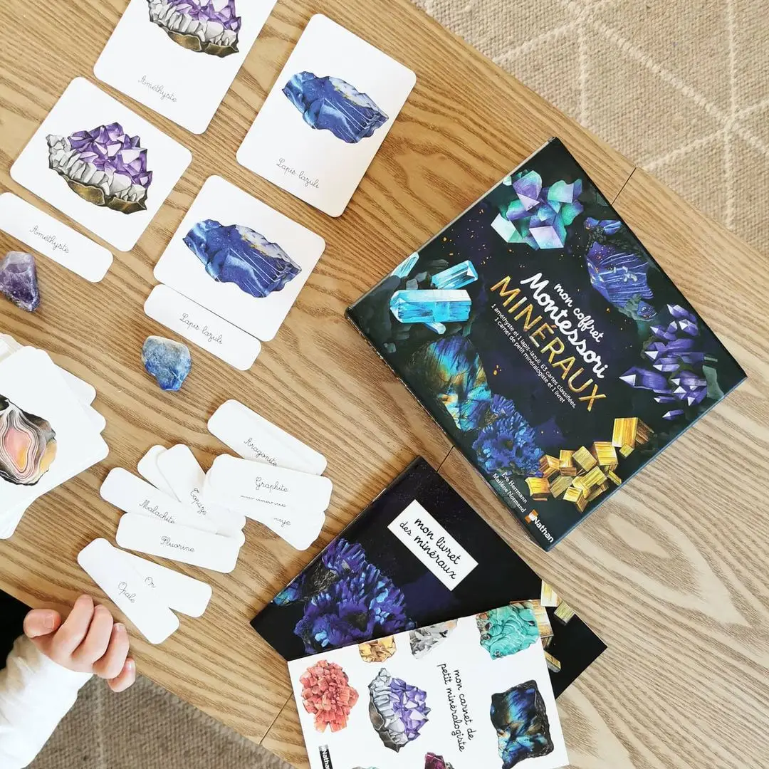 Mon coffret Montessori des minéraux - Avec 2 pierres véritables - Dès 5 ans - Coffret - 9782092789728 - page-intérieure2