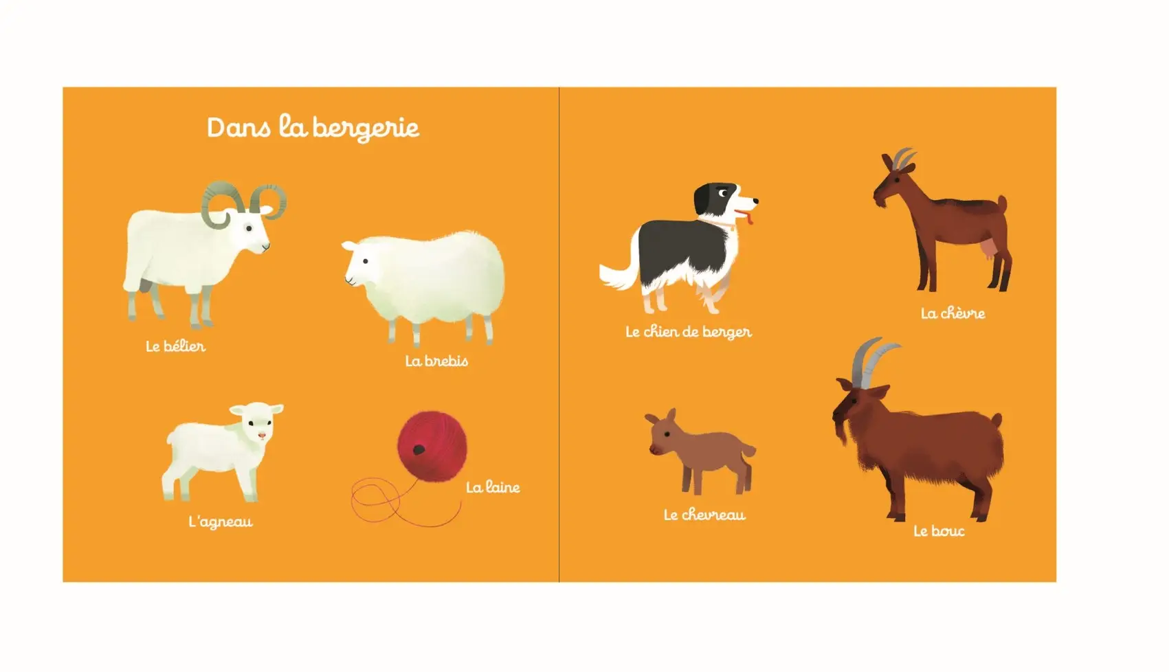 100 mots de la ferme - mon gros imagier - dès 10 mois - Livre d'éveil - 9782092791554 - page-interieure2