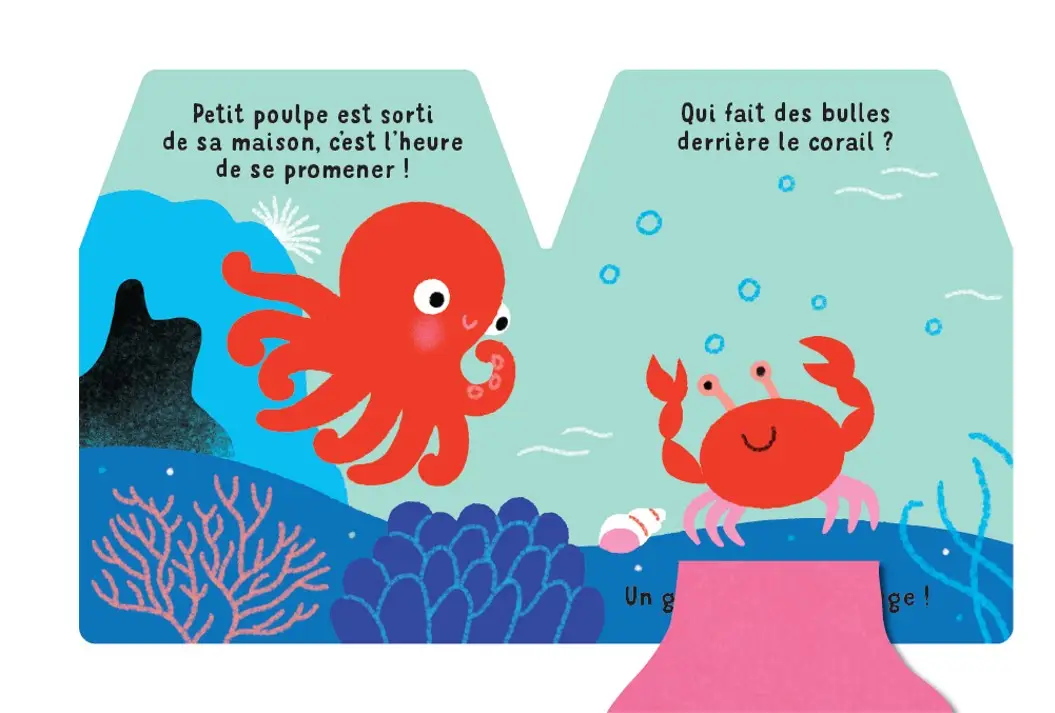 Cache-Cache Petit poulpe - Livre d'éveil - Dès 6 mois - Livre d'éveil - 9782095013318 - page-interieure2
