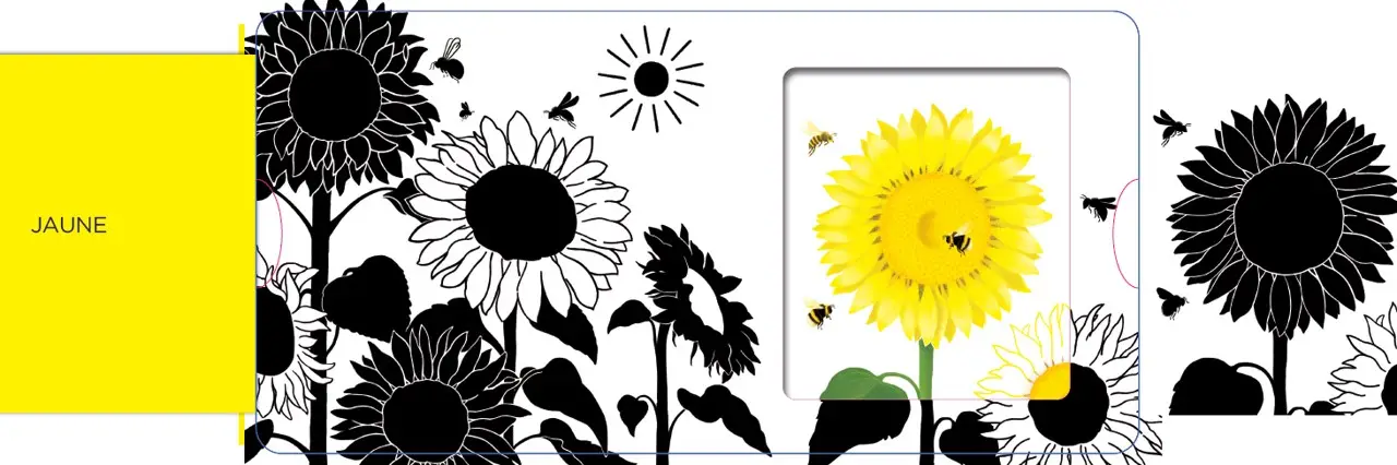 Les couleurs - Un livre en noir et blanc qui passe en couleurs grâce aux animations, pour les bébés des 6 mois. Les belles couleurs - Livre d'éveil - 9782095013844 - page-interieure2