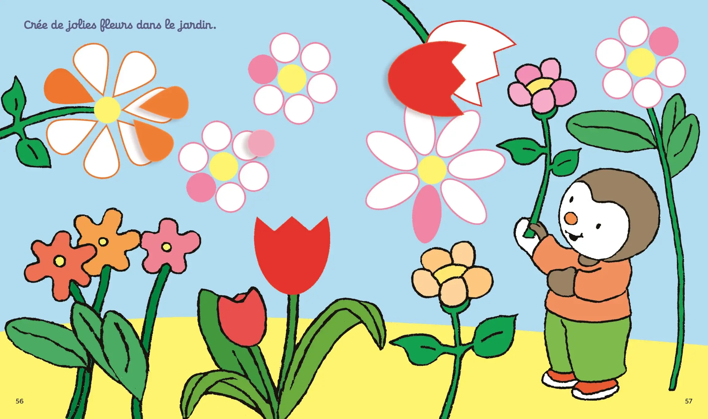 Mon maxi cahier de gommettes T'choupi ! Plus de 600 gommettes et autocollants repositionnables - Cahier d'activités - 9782095016074 - page-interieure2