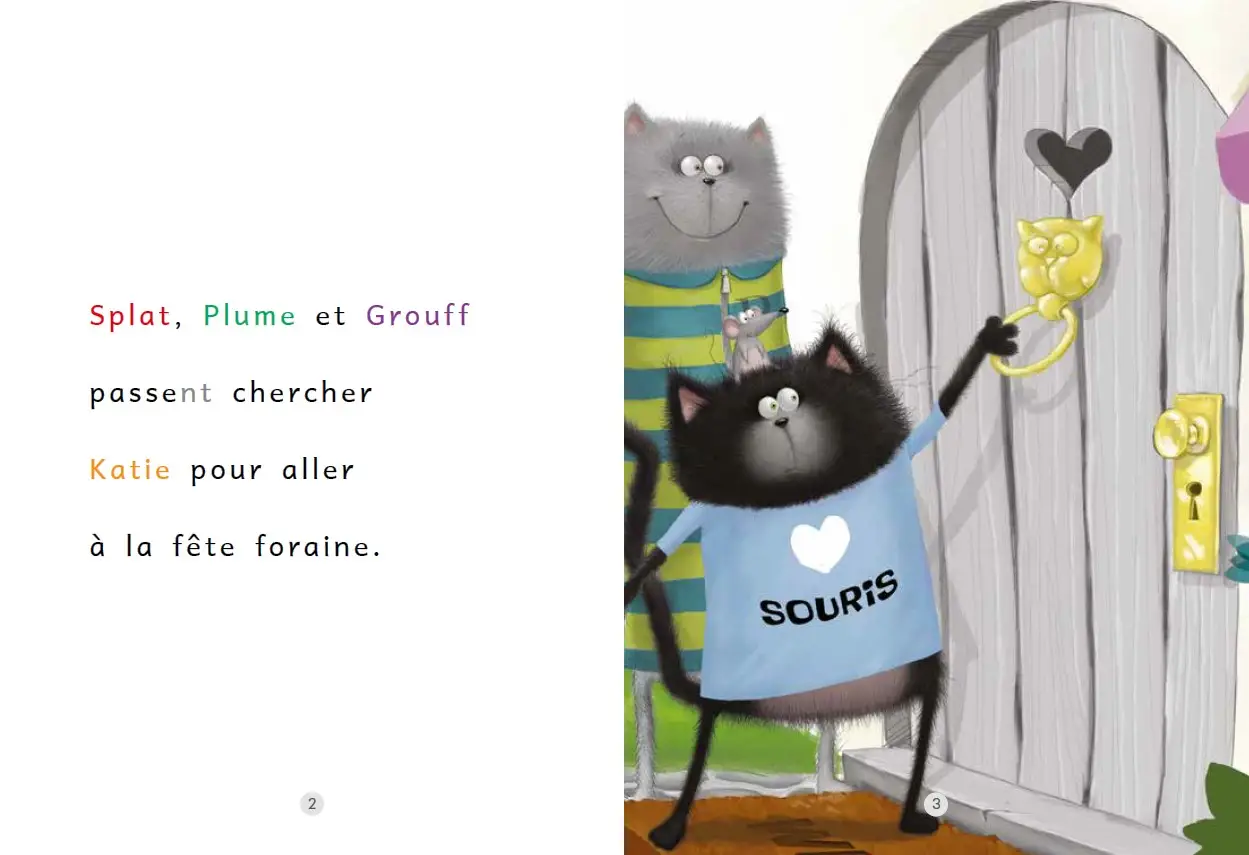 Je lis avec Splat : Splat adore la fête foraine - Niveau 2 - Dès 6 ans - Roman - 9782095017651 - page-interieure2