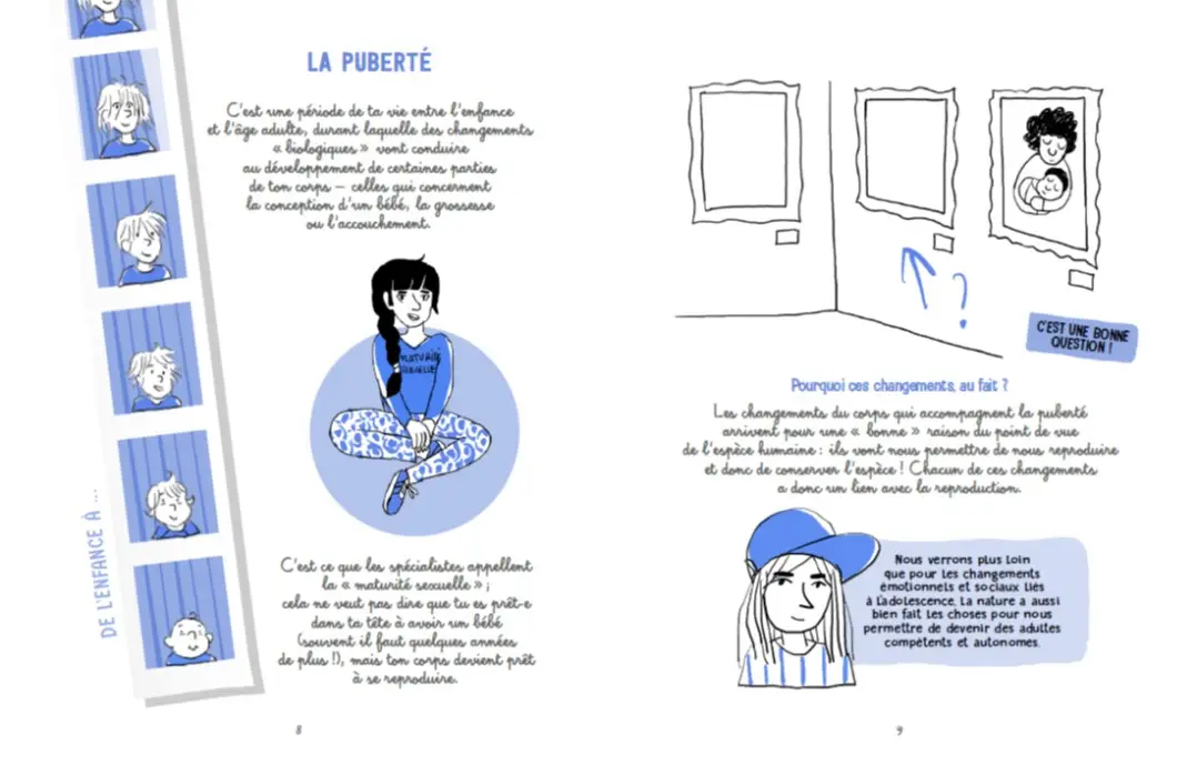 Adoland - Ton corps, tes émotions, qui tu deviens... Toutes les questions qui vont  se poser à l'adolescence - Dès 10 ans - Livre documentaire - 9782095022372 - page-interieure2