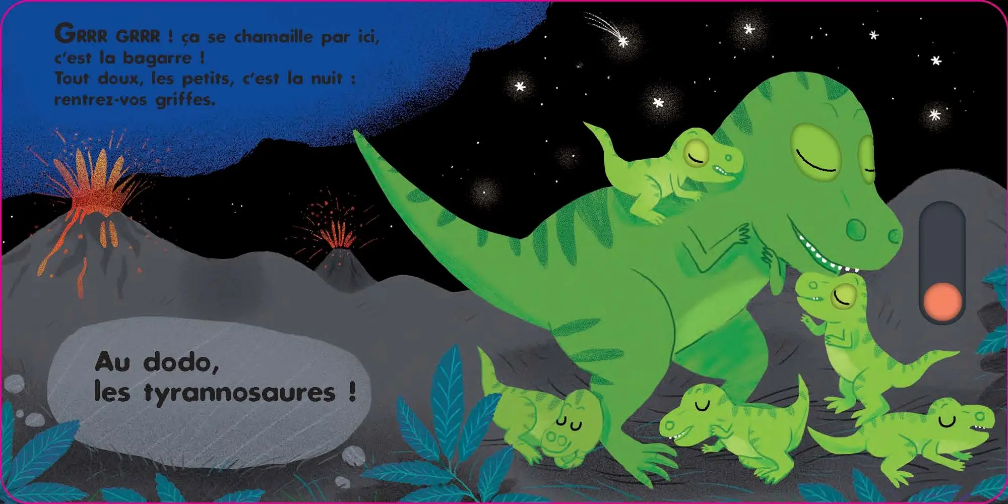 Au dodo - les petits dinos - Livre animé dès 6 mois - Pour accompagner le rituel du coucher des bébés - Livre d'éveil - 9782095028503 - page-interieure2