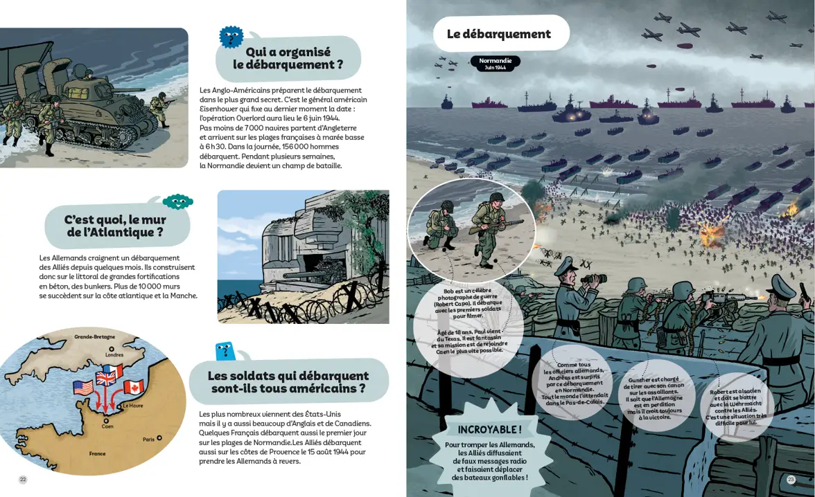 La Seconde Guerre mondiale - Questions/Réponses - documentaire dès 7 ans - Livre documentaire - 9782095028749 - page-intérieure2
