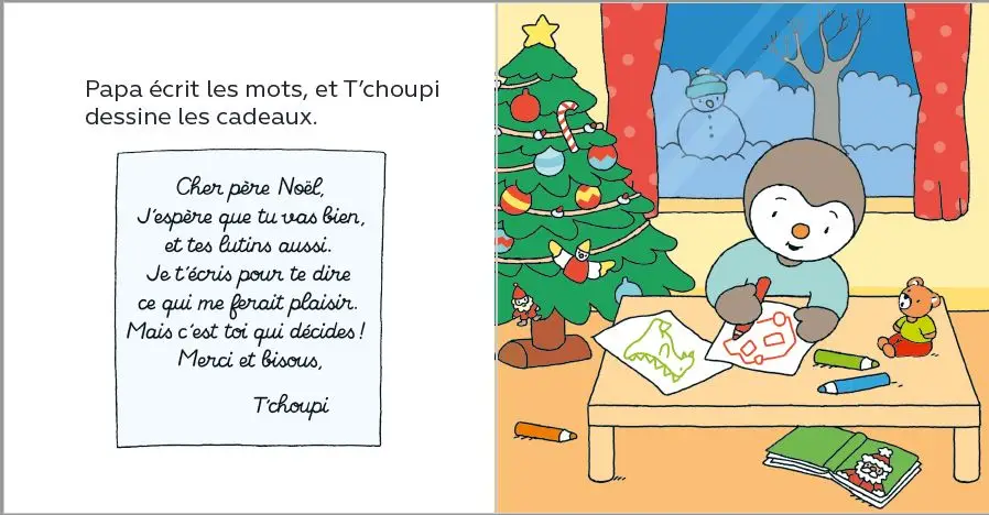 T'choupi écrit au père Noël - Une histoire idéale au moment de faire sa liste de cadeaux, dès 2 ans - Album(s) - 9782095029319 - page-interieure2