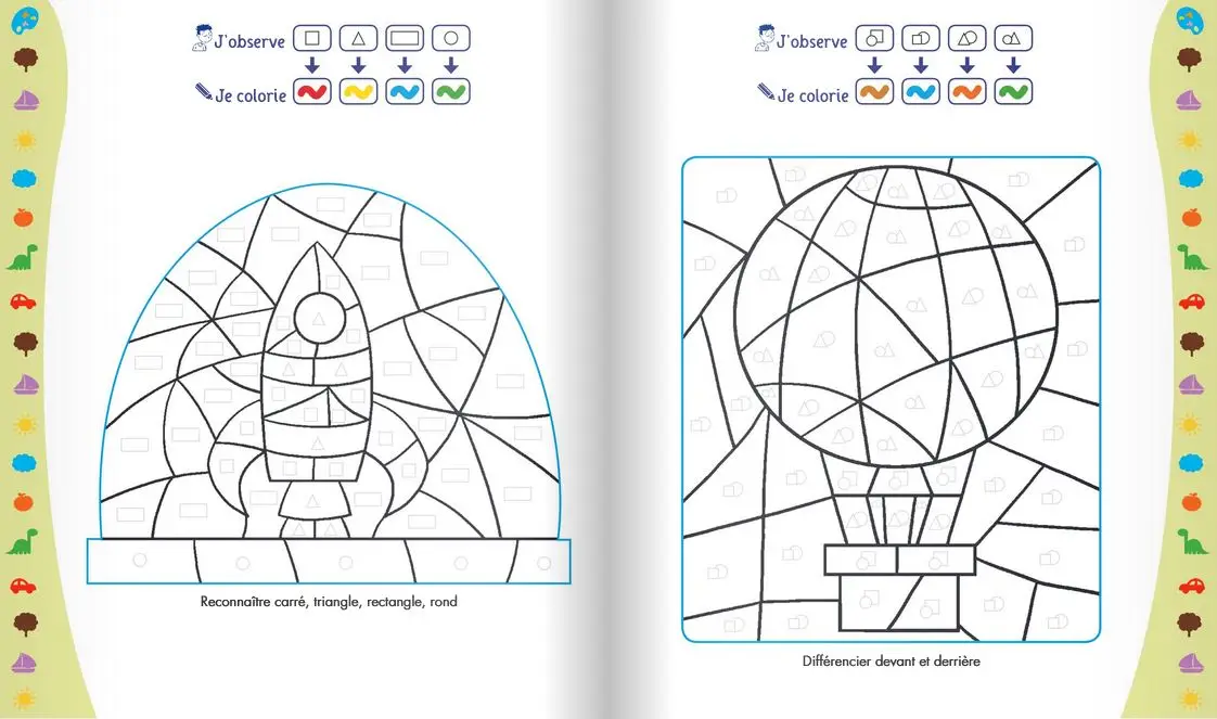 Coloriages magiques Maternelle - Pour s'entraîner à reconnaitre les chiffres et les quantités en coloriant - Moyenne Section de maternelle 4/5 ans - Cahier d'activités - 9782095029715 - page-interieure2