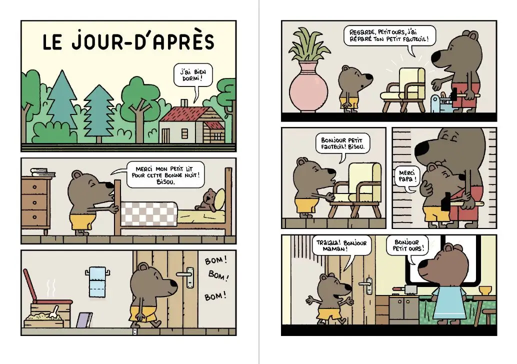 Boucle d'or et les 3 ours - Le jour d'après...la suite incroyable (mais vraie !) du conte - BD - Dès 5 ans  - BD - 9782095030742 - page-interieure2