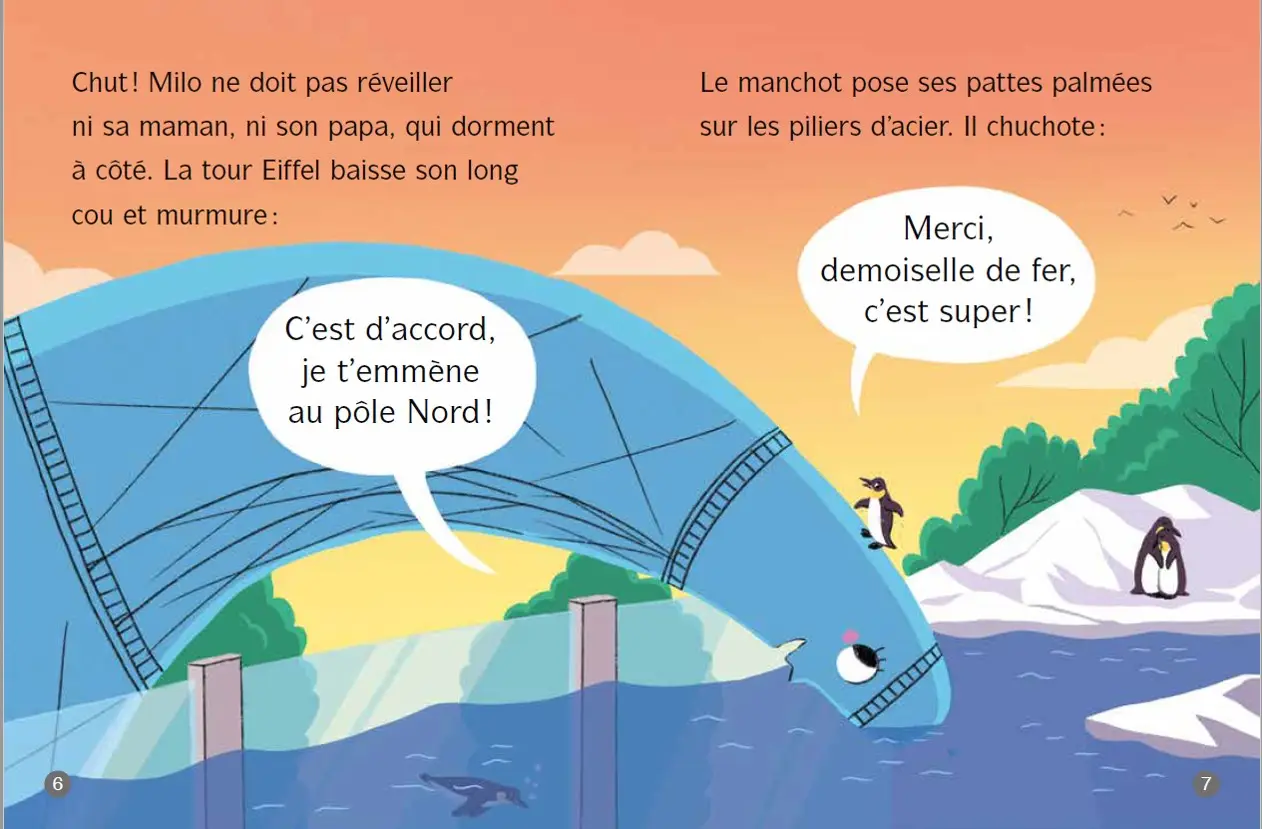 La Tour Eiffel sur la banquise - Lune Bleue - Dès 6 ans - Roman - 9782095031251 - page-interieure2