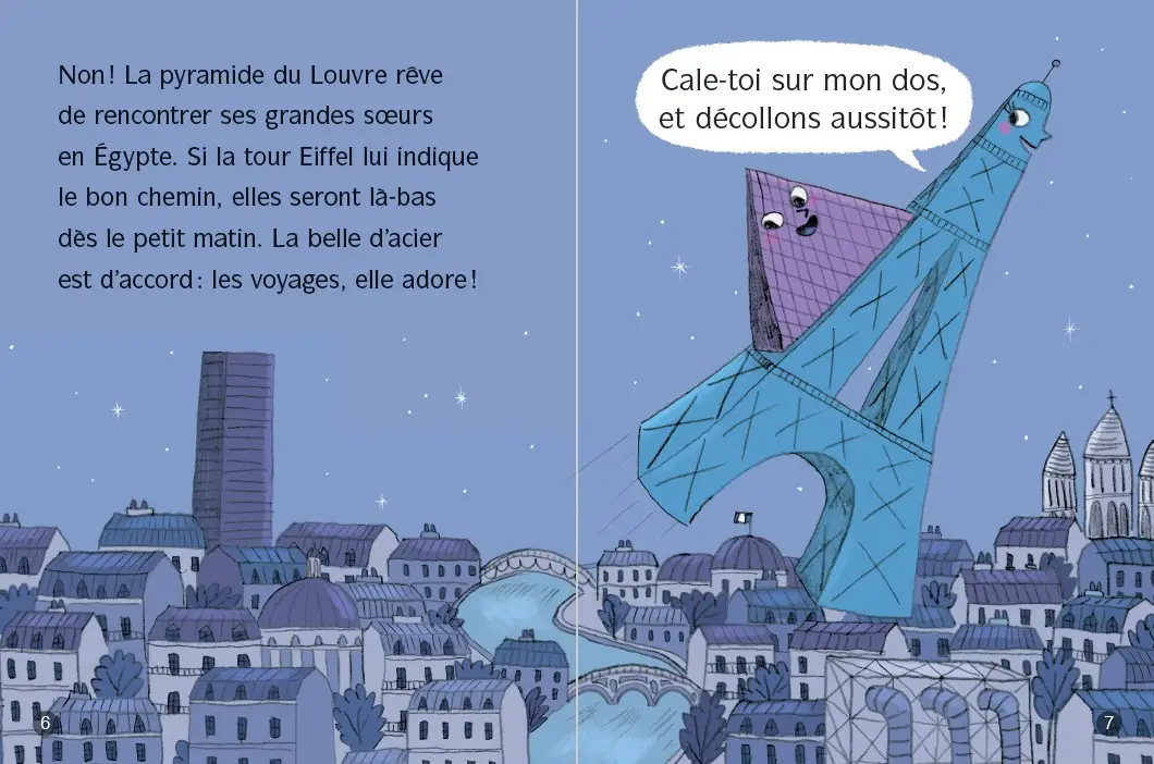 La tour Eiffel en Egypte - Lune Bleue Dès 6 ans - Roman - 9782095031275 - page-interieure2