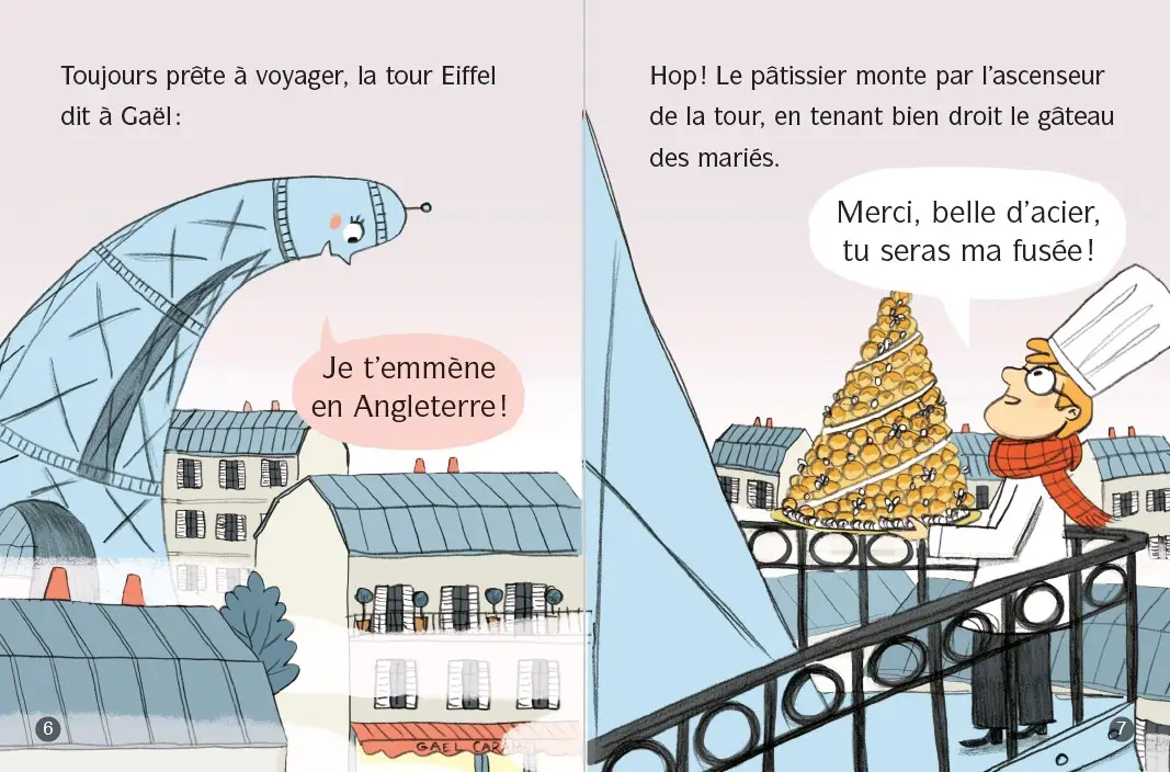 La tour Eiffel -  enquête à Londres  - Lune Bleue Dès 6 ans - Roman - 9782095031299 - page-interieure2