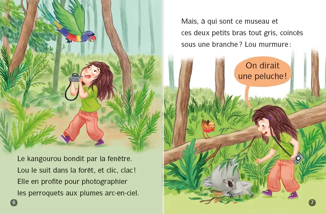Les animaux de Lou - N'aie pas peur, petit koala ! - Lune Bleue Dès 6 ans - Roman - 9782095031398 - page-interieure2
