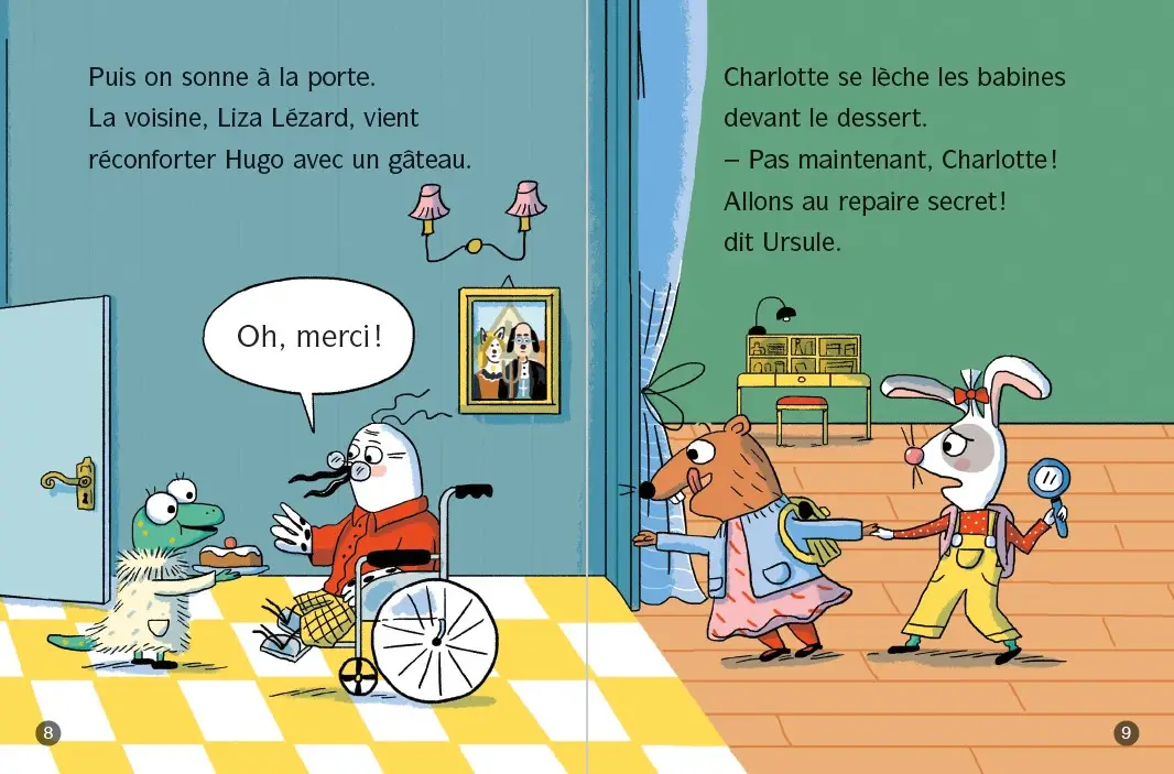Ursule Lapine, détective au CP : Les tableaux de Pablo - Lune Bleue Dès 6 ans - Roman - 9782095031459 - page-interieure2