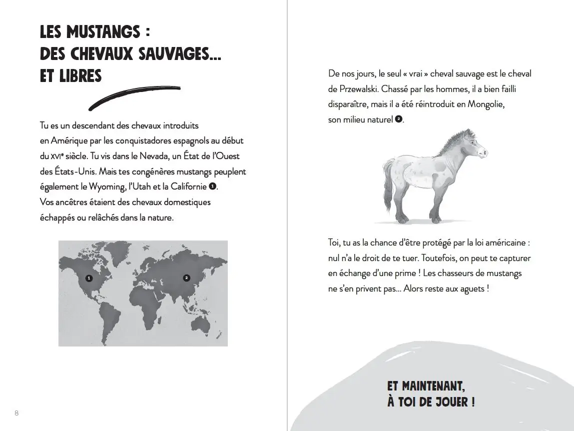 Tu es le héros - Dans la peau d'un mustang - Un livre dont TU ES LE HÉROS ! - Livre immersif - À partir de 8 ans - Roman - 9782095033859 - page-interieure2