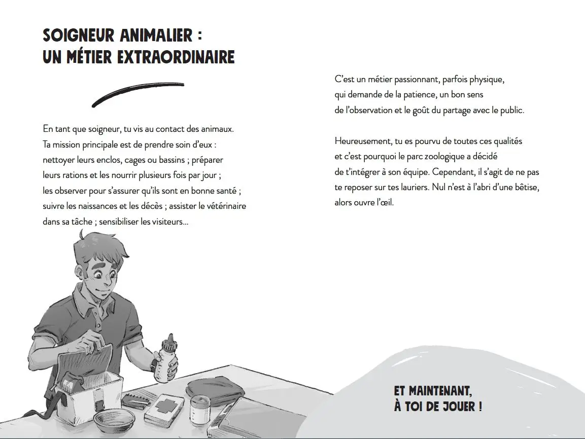Tu es le héros - Dans la peau d'un soigneur - Un livre dont TU ES LE HÉROS ! - Livre immersif - À partir de 8 ans - Roman - 9782095033873 - page-interieure2