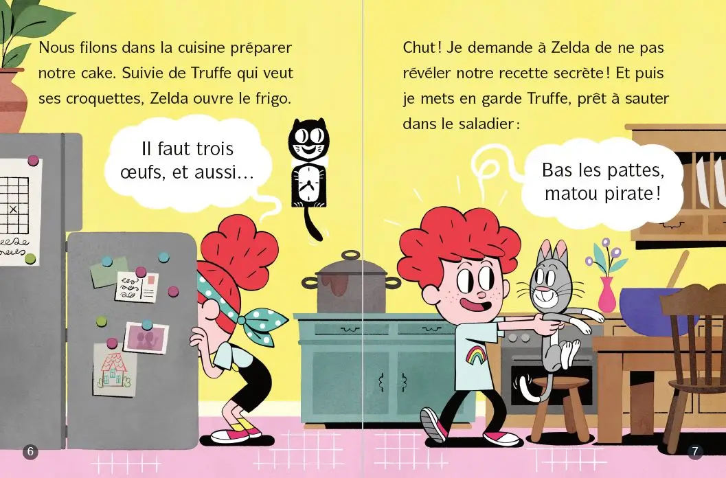 La famille Clafoutis : Un cake à croquer ! Lune Bleue Dès 6 ans - Roman - 9782095034139 - page-interieure2
