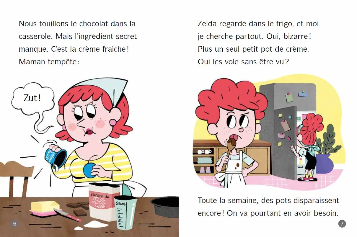 La famille Clafoutis : Qui a volé la crème fraiche ? - Dès 6 ans - Lune Bleue - Roman - 9782095034177 - page-interieure2