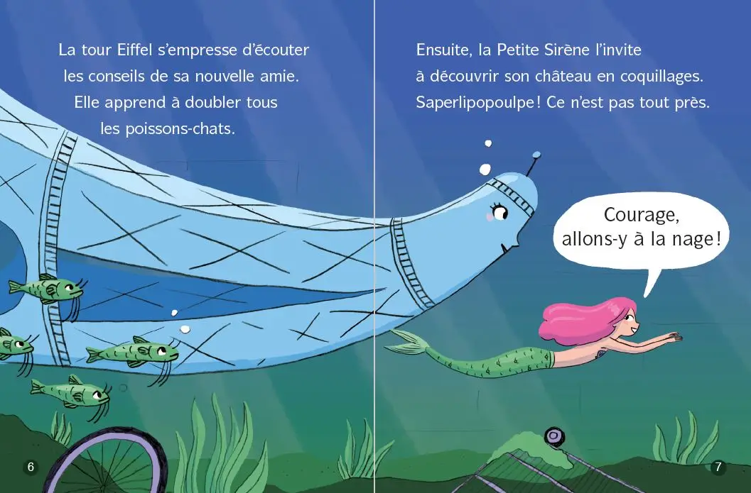 La tour Eiffel sous l'océan - Lune Bleue - roman Dès 6 ans - Roman - 9782095034276 - page-interieure2