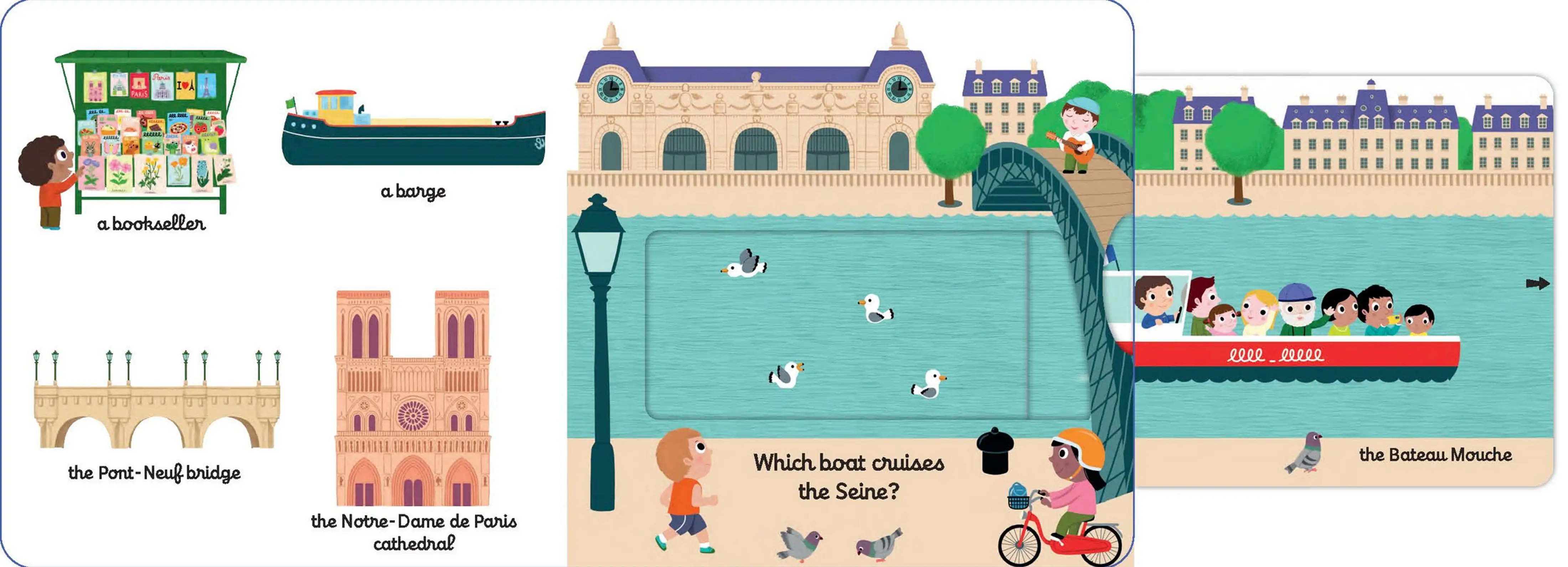 Kididoc - mon imagier animé - Paris - en anglais - Livre documentaire - 9782095035211 - page-intérieure2