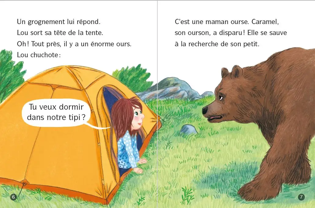 Les Animaux de Lou - Où es-tu, Petit Ourson ? - Lune bleue - Dès 6 ans - Roman - 9782095036126 - page-interieure2