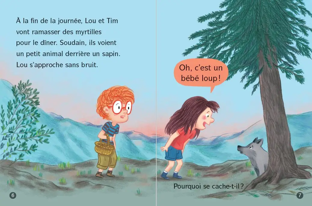 Les animaux de Lou, je te protège, petit loup ! - Lune bleue - Dès 6 ans - Roman - 9782095036140 - page-interieure2