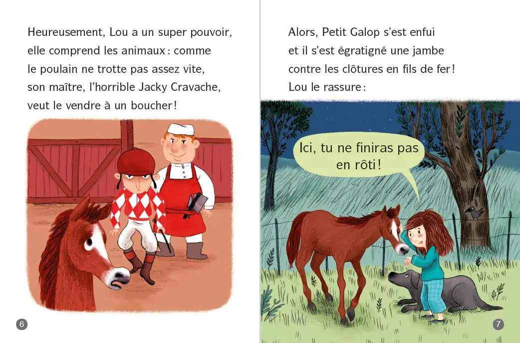 Les animaux de Lou , vole, Petit Galop ! - Lune bleue - Dès 6 ans - Roman - 9782095036164 - page-interieure2