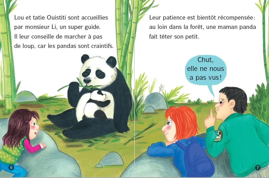 Les animaux de Lou, bravo, petit panda ! - Lune bleue - Dès 6 ans - Roman - 9782095036188 - page-interieure2