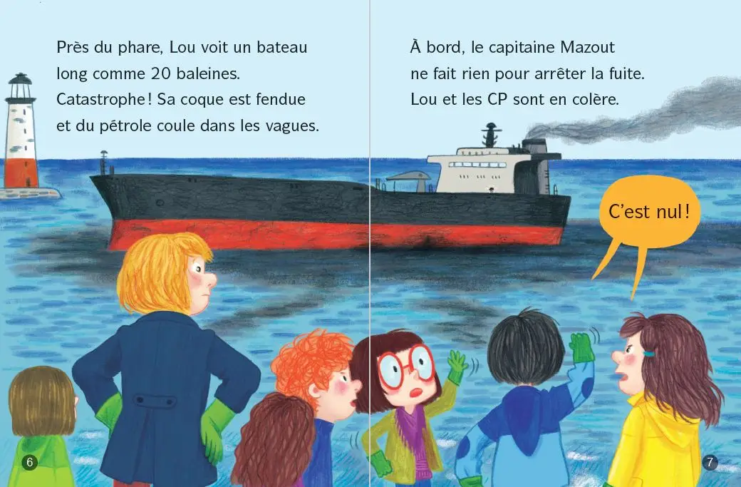 Les animaux de Lou, nage, petit phoque ! - Lune bleue - Dès 6 ans - Roman - 9782095036201 - page-interieure2